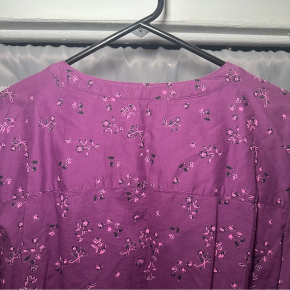 US Polo Assn Purple Floral Button-Up Women's Top XL - Picture 9 of 11